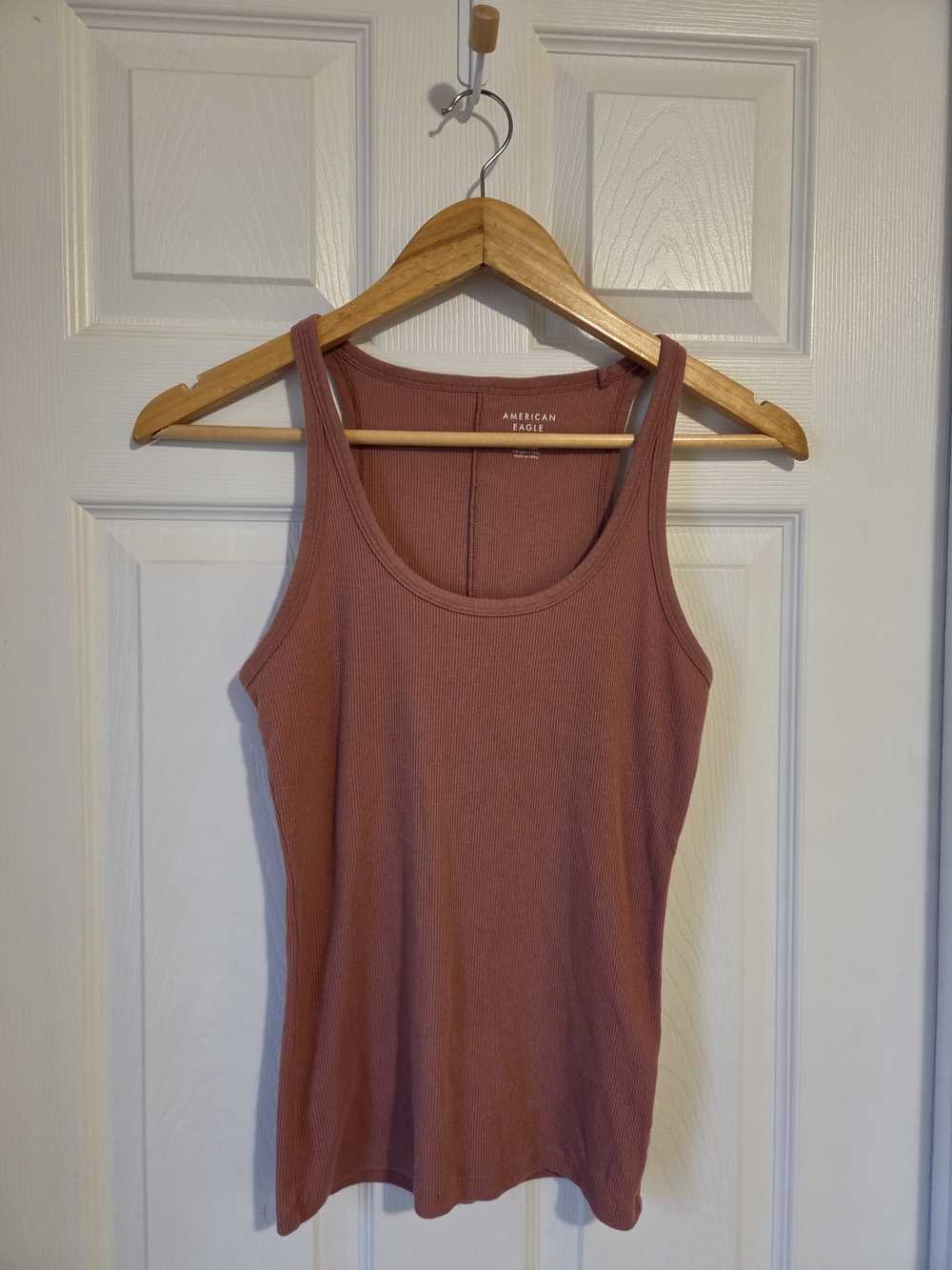 American Eagle Outfitters Dusty Mauve Ribbed Tank